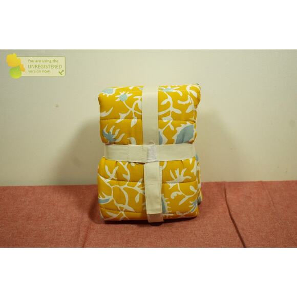 Threshold Standard Earthy Vines Quilt Sham Mustard Yellow/Teal Blue* - Picture 1 of 5